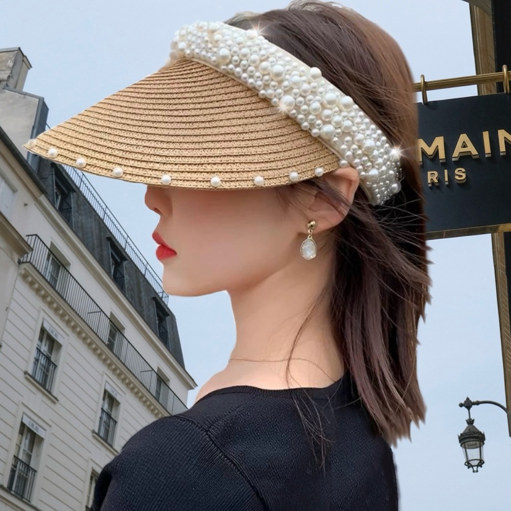 Lavishly Paris Tiffany Pearl Visor
